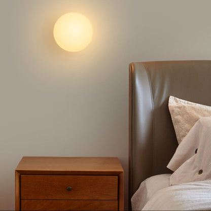 Lumora Modern Opal Glass Sphere Ceiling Light for Hallway
