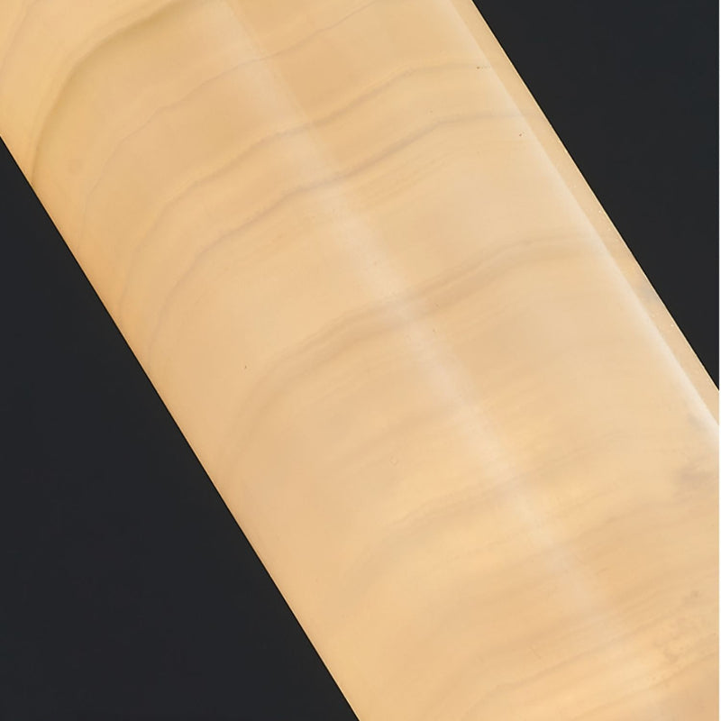 Royelux Alabaster Cylinder Pendant Light with Brass Accents - Modern Elegance