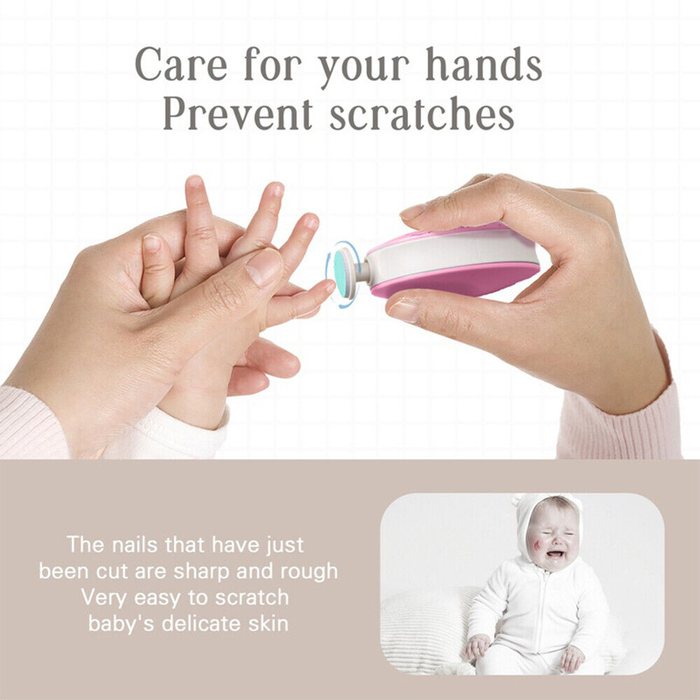 RoyaleGlow Baby Nail Trimmer with 6 Grinding Heads