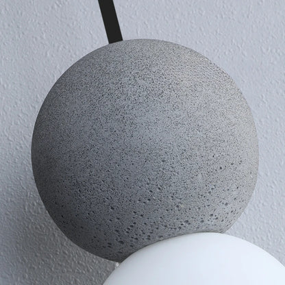 Royelux Concrete Glass Pendant Light for Kitchen Island, Dining Room & Entryway