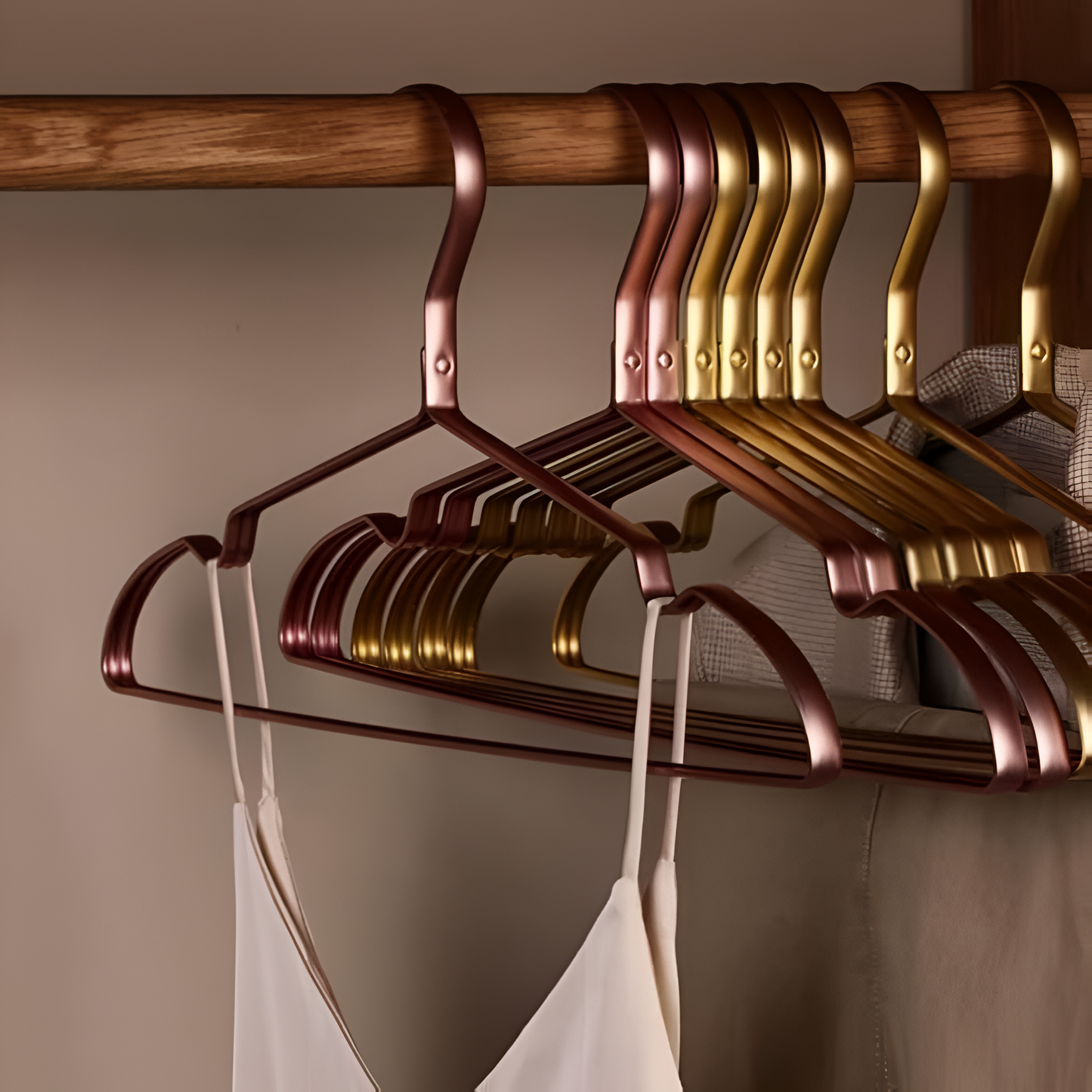 RoyaleGlow Aluminum Alloy Nonslip Hangers for Closet Organization