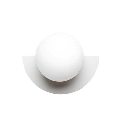 LuxRoyale Modern Wall Sconce with Glass Globe & Colorful LED Lights