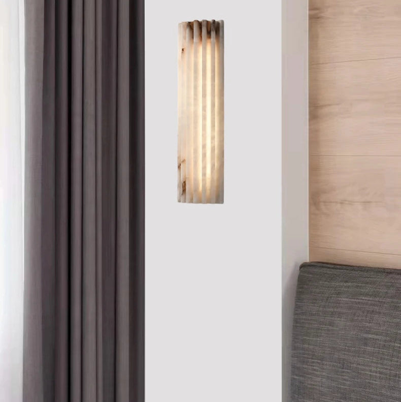 Royelux Luxury Fluted Marble Wall Sconce Interior Accent Lighting
