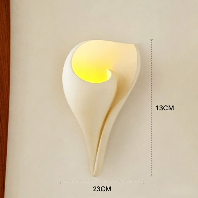 Royelux Conch Plaster Wall Sconce-Modern Shell Wall Lamp White Ambient Lighting