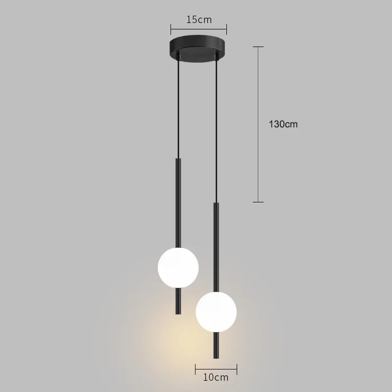 RoyaleGlow Modern LED Globe Pendant Light for Bedroom, Dining, Living Room & Kitchen Island