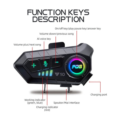 Luxora Bluetooth For Motorcycle Helmet With 30 Hours Talk Time