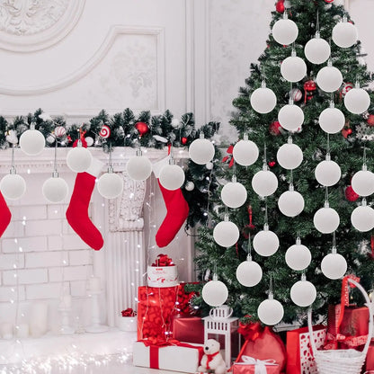 6cm Wine Red Velvet Christmas Balls for Xmas Tree Flocked Xmas Ball Hanging Pendents Navidad Festival Party Home Decor Supplies 4