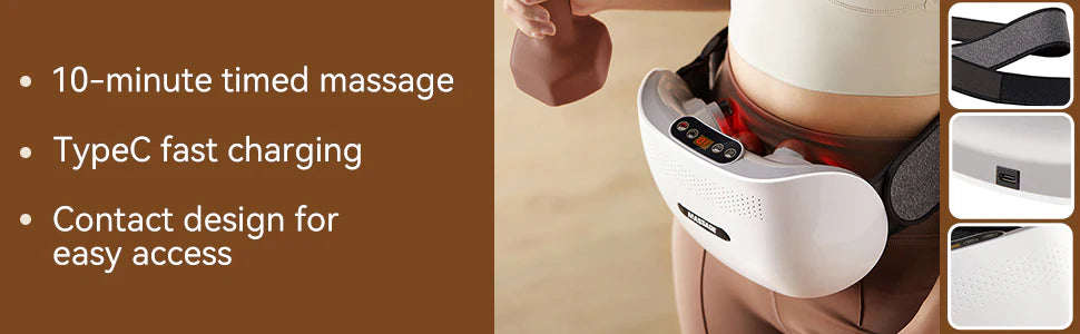 Luxora Abdominal Massager with Heat Therapy & Dual Discs