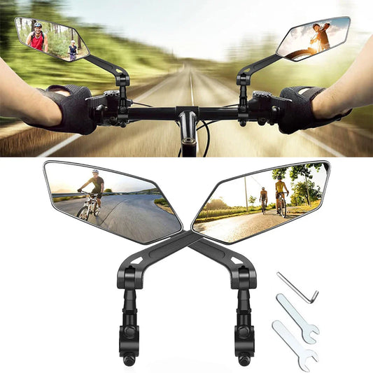Luxora 2 Pack Bike Mirrors for Safe Riding and Clear Vision