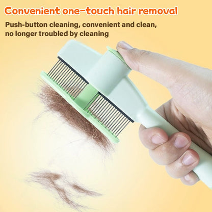 Luxora Flea Comb For Dogs And Cats With Self-Cleaning Feature