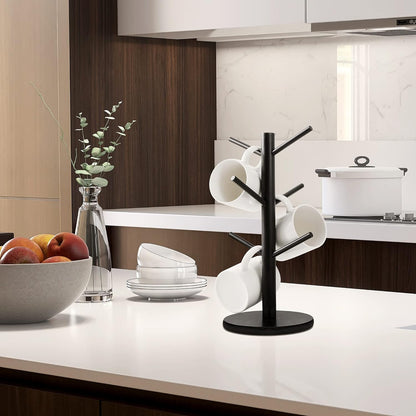 Luxora Cup Mug Holder Tree – Stylish Wooden Organizer
