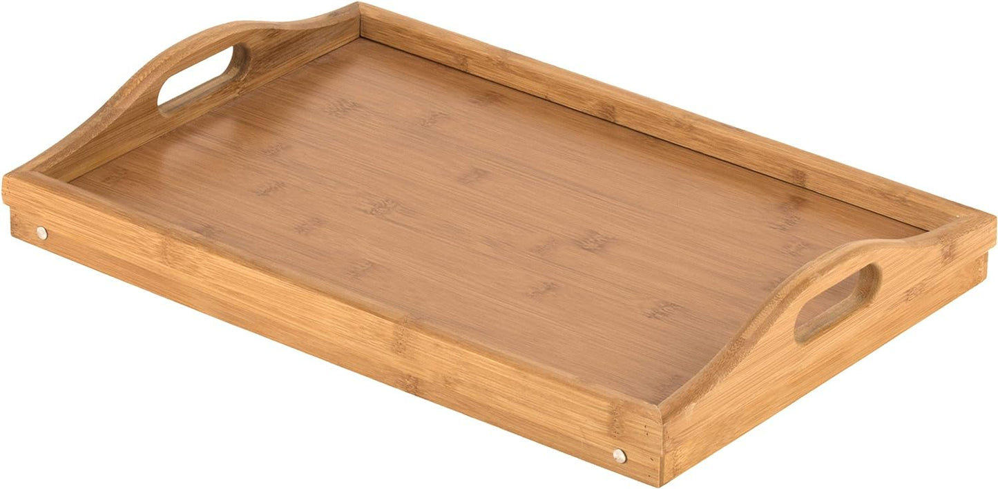 Royaleva Bed Table Tray with Folding Legs - Bamboo Design