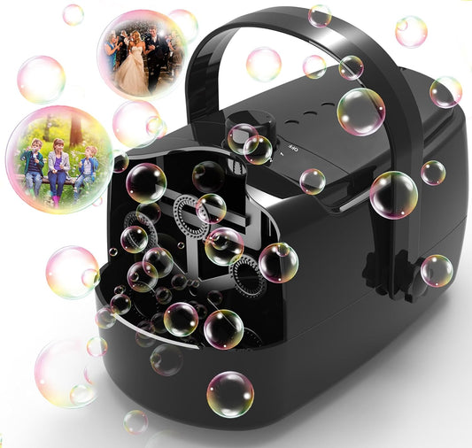 RoyaleGlow Bubble Machine Blower for Endless Fun