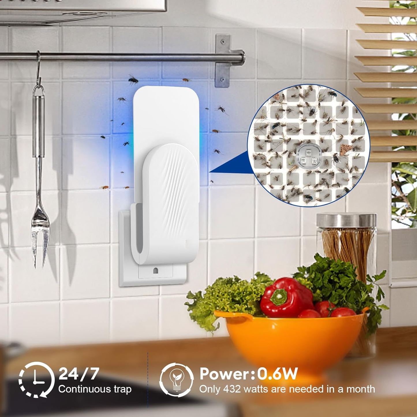 Royaleva Indoor Fly Trap with Adhesive Cards for Home Use