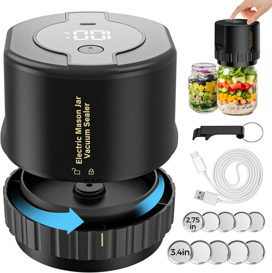 Royaleva Mason Jar Electric Vacuum Sealer Kit Portable