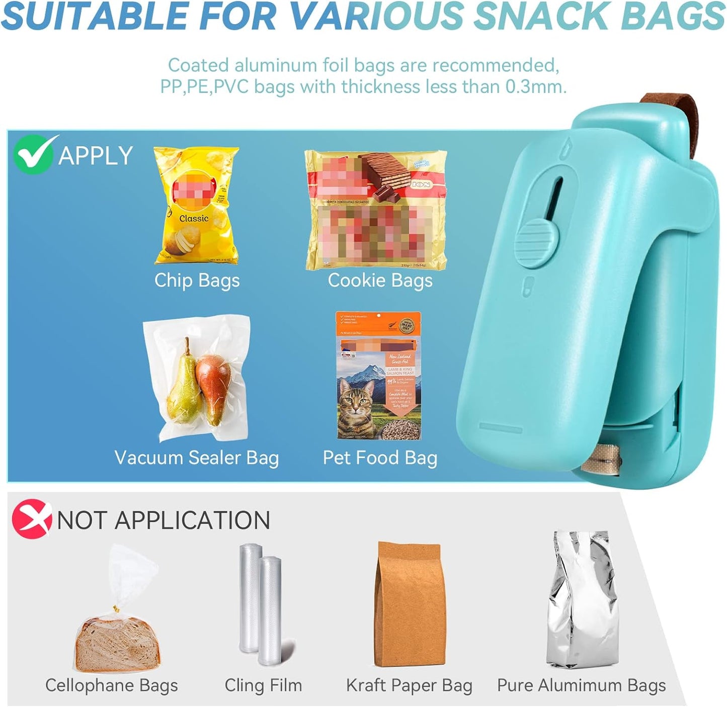 Royaleva Handheld Mini Bag Sealer for Food Freshness