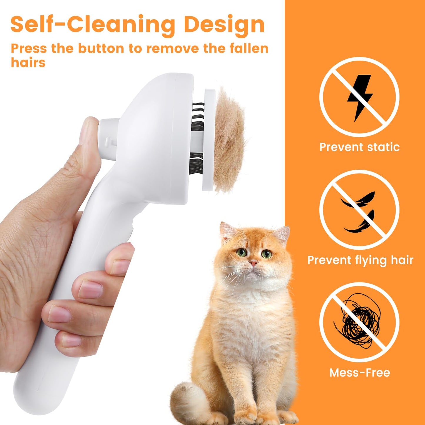 Royaleva Cat And Dog Steam Brush for Easy Grooming