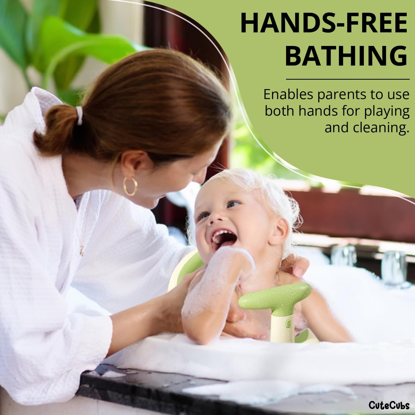 Luxora Baby Bath Seat with Wireless Thermometer and Safety