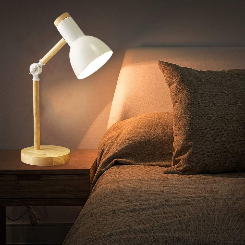 Royaleva Adjustable Wooden Desk Lamp – Stylish LED Task Light for Home, Office & Study Desks