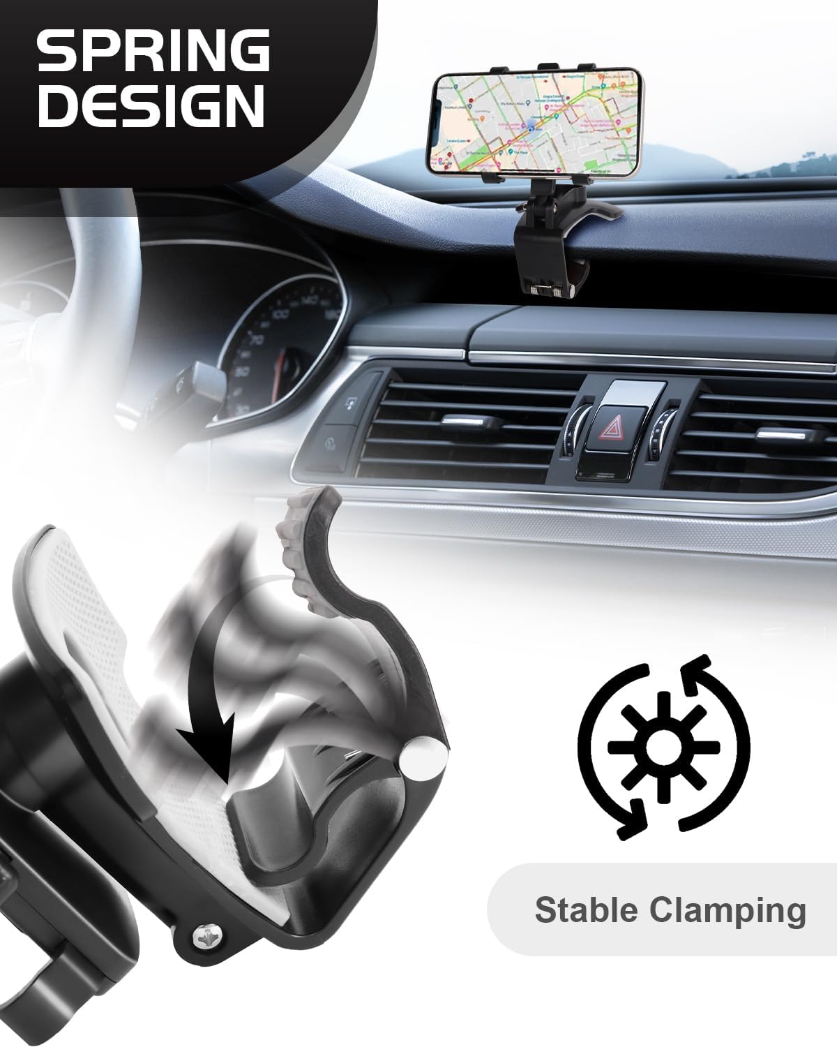 Luxora Car Dashboard Phone Holder with 360 Degree Rotation
