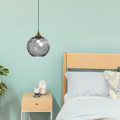 Luxora Colored Glass Ball Pendant Light, Modern Hanging Lamp for Living Room