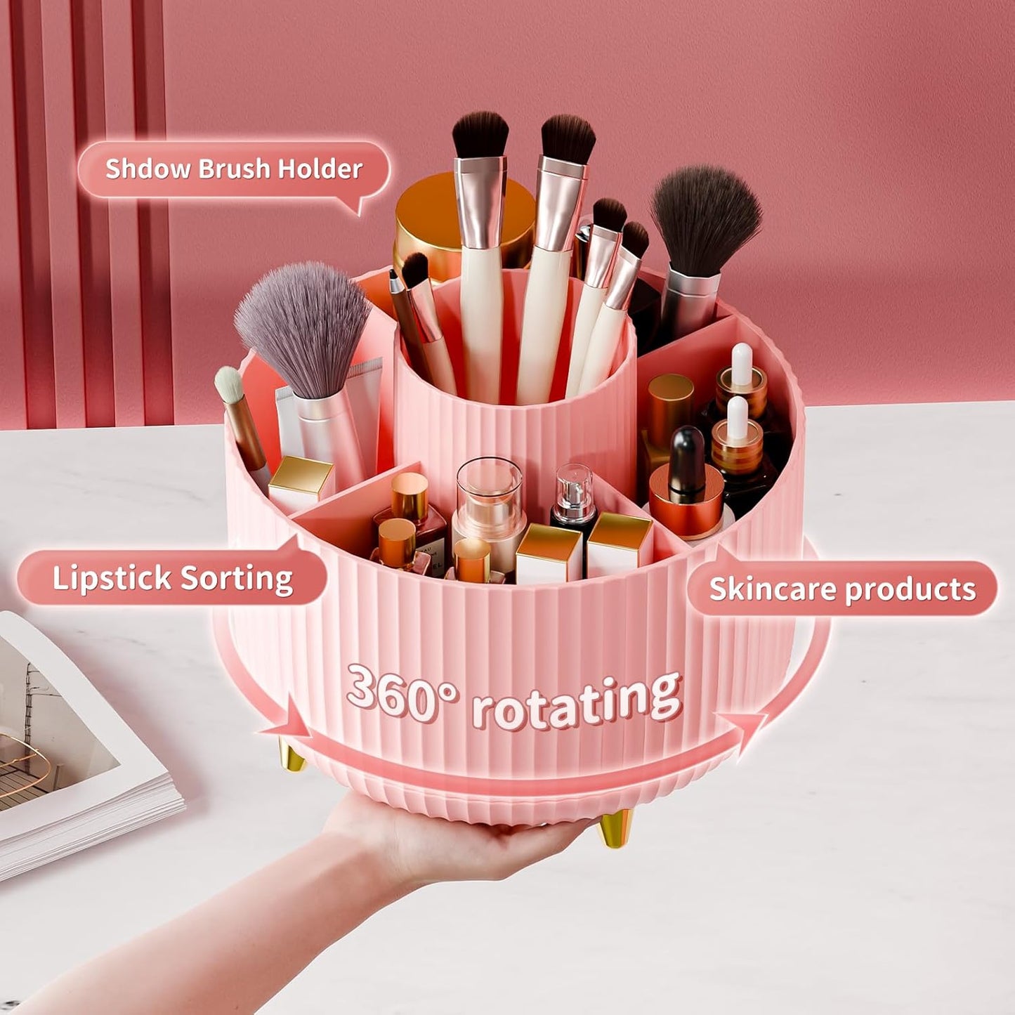 Royaleva Stylish Cosmetic Organizer with 360° Rotation