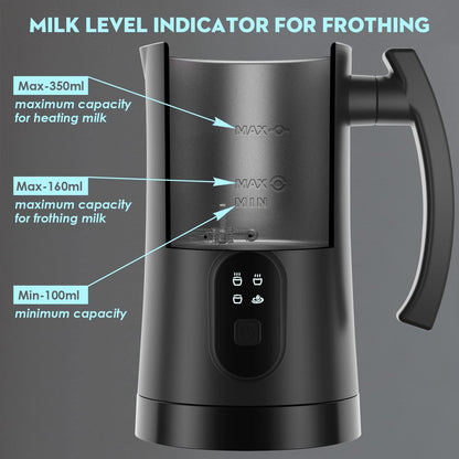 Royaleva Instant Electric Pot Milk Frother Steamer 4-in-1