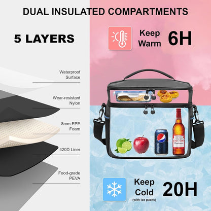 Royaleva Cooler Bag Insulated Beach Cooler Lunch Bag 24 Can