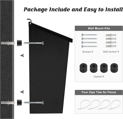 RoyaleGlow Large Capacity Wall-Mount Mailbox for Home