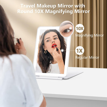 Luxora Travel Lighted Makeup Mirror With Magnification