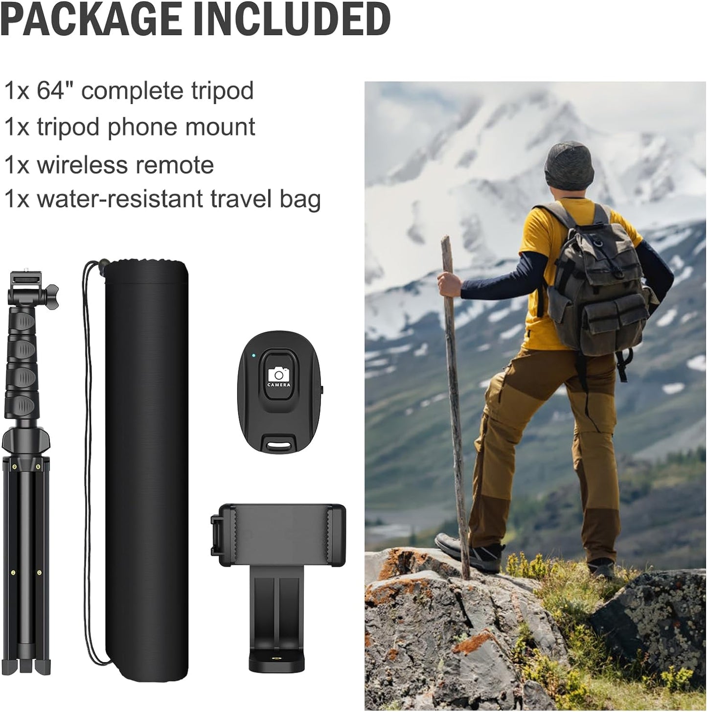 Luxora Portable Tripod Mount Stand for Cell Phone & Camera
