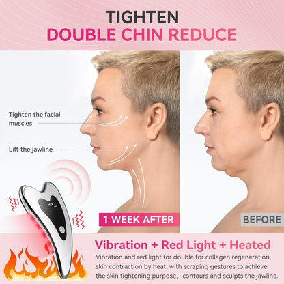 RoyaleGlow Gua Sha Massager Tool for Face Lifting and Rejuvenation