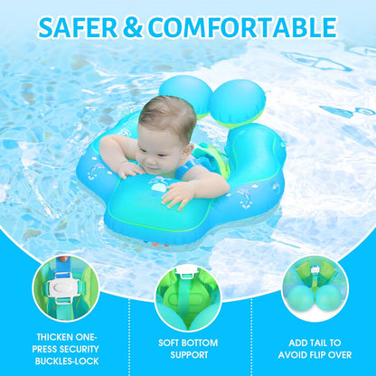 RoyaleGlow Baby Swim Float Canopy with UPF50+ Protection
