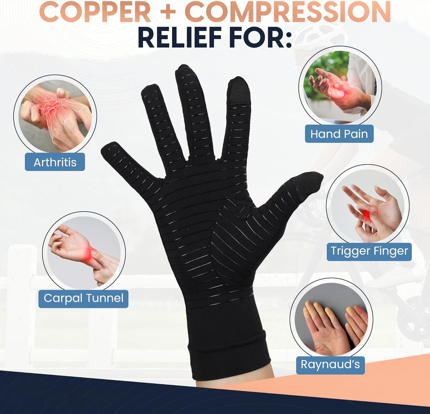 Luxora Compression Gloves for Arthritis Pain Relief
