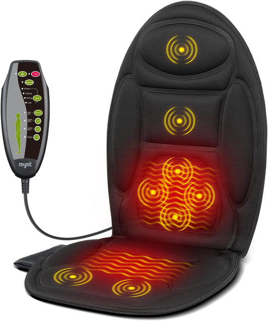 RoyaleGlow Chair And Car Seat Massage Cushion Pad With Heat