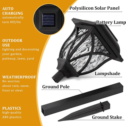 Luxora 6 Pack Led Solar Pathway Garden Lights Outdoor