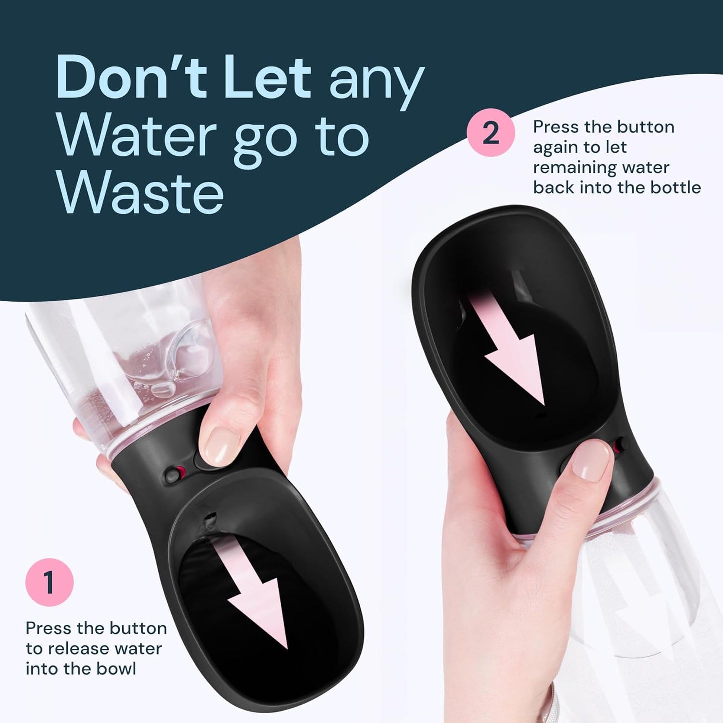 Royaleva 19 Oz Portable Water Bottle For Dogs Travel Use