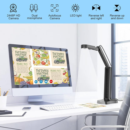 Luxora Document Camera for Teachers - 8MP USB High-Def
