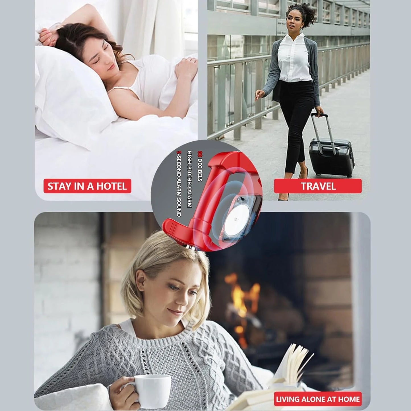 RoyaleGlow Door Stopper with 120dB Alarm and 2000N Force