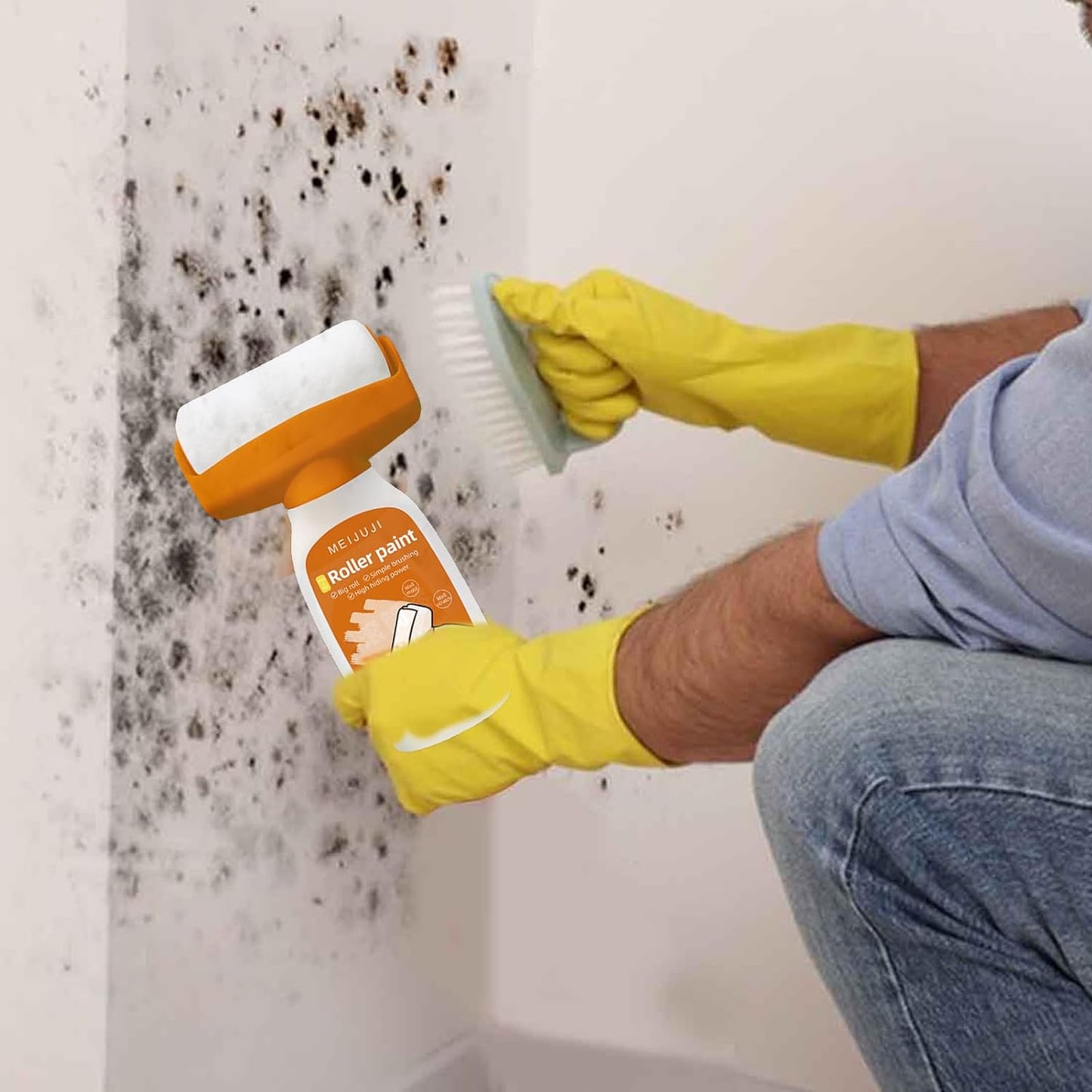 Rayvia Wall Repair Roller Paint Brush (500g) Easy Use