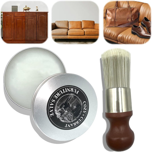 LuxRoyale Furniture Salve And Brush For Leather And Wood