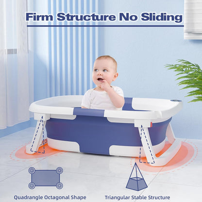 Royaleva Baby Bath Tub with Temperature Sensor and Foldable Design