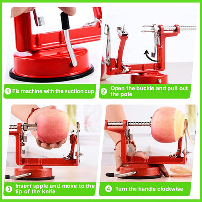 Luxora Apple Skin Peeler with Suction Base and Blades
