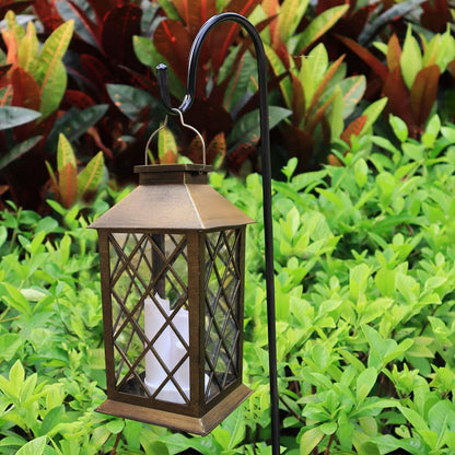 RoyaleGlow All Weather Garden Hanging Lantern - Solar Powered