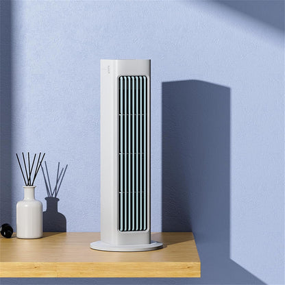 Royelux Bladeless Rechargeable Tower Fan with Remote Control & 3 Speeds for Quiet Cooling