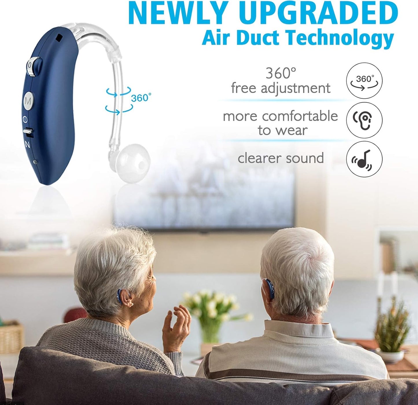 RoyaleGlow Rechargeable Universal Hearing Aids for Clarity