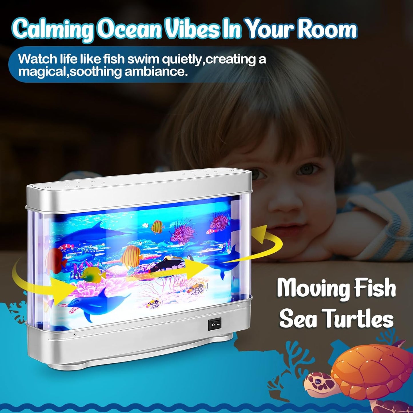 RoyaleGlow Fake Fish Tank Aquarium - Realistic Animated Decor