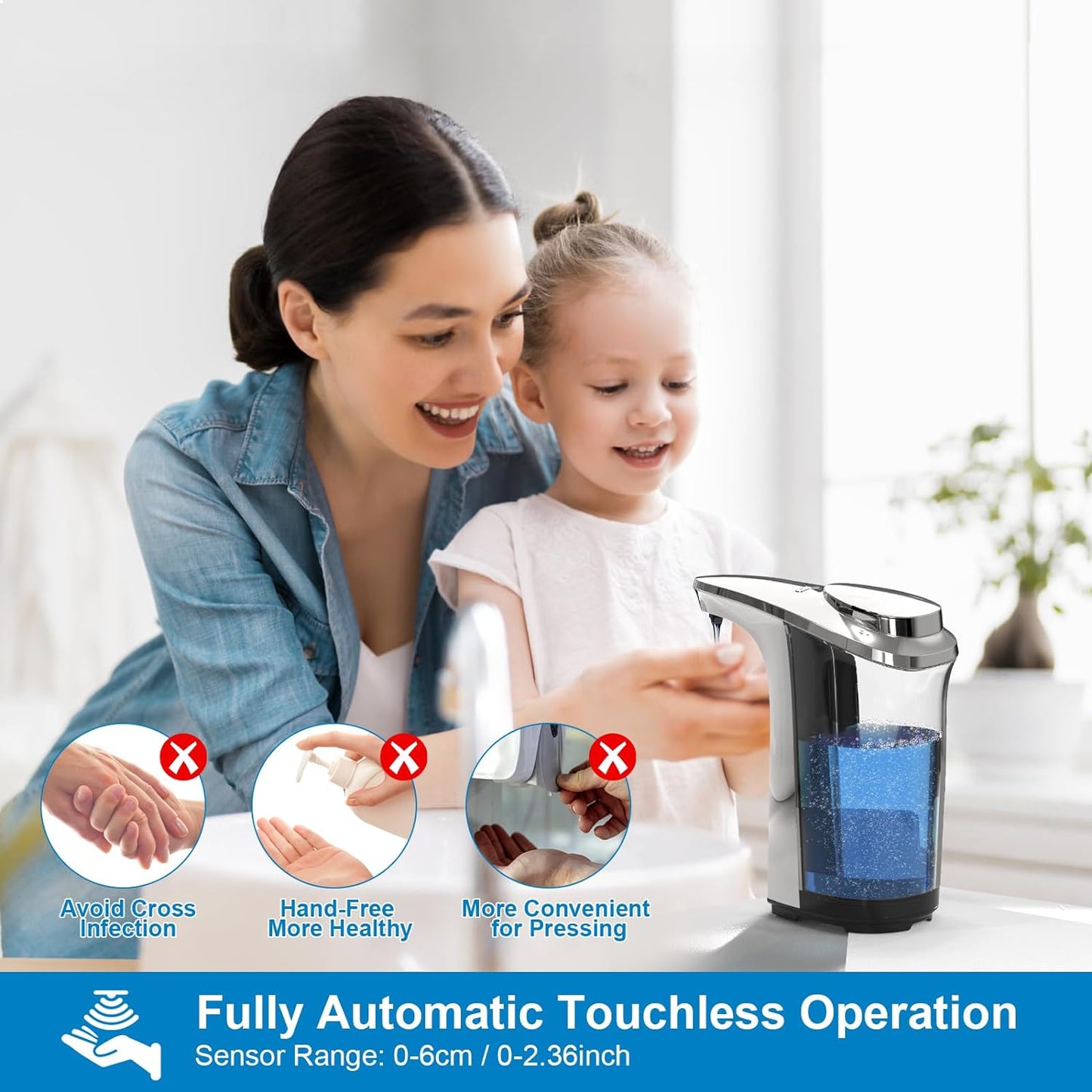 RoyaleGlow Automatic Touchless Dish Soap Dispenser For Kitchen And Bathroom