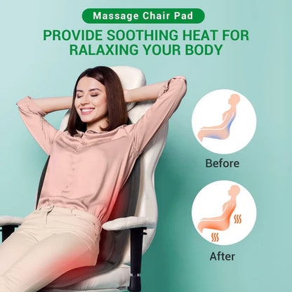 RoyaleGlow Chair And Car Seat Massage Cushion Pad With Heat