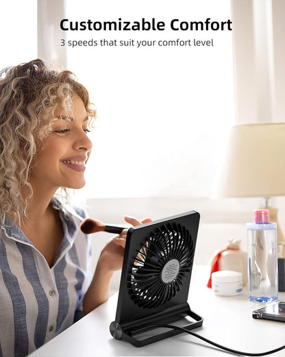 Luxora Ultra Quiet Small Desk Fan with 220 Degree Pivot